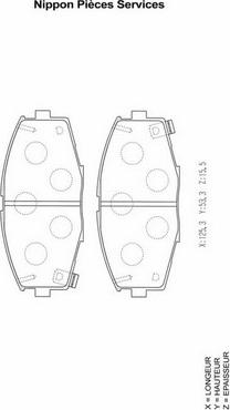 NPS T360A45 - Kit pastiglie freno, Freno a disco autozon.pro