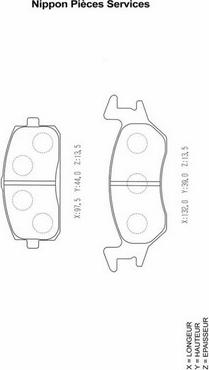 NPS T360A41 - Kit pastiglie freno, Freno a disco autozon.pro