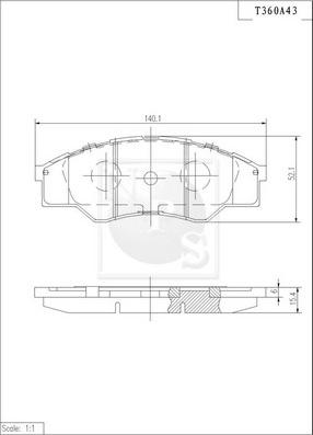 NPS T360A43 - Kit pastiglie freno, Freno a disco autozon.pro