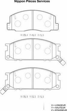 NPS T360A42 - Kit pastiglie freno, Freno a disco autozon.pro