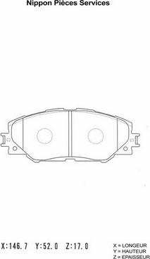 NPS T360A51 - Kit pastiglie freno, Freno a disco autozon.pro