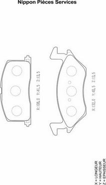 NPS T360A57 - Kit pastiglie freno, Freno a disco autozon.pro