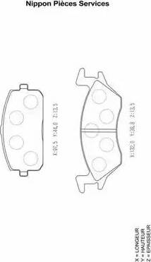 NPS T360A02 - Kit pastiglie freno, Freno a disco autozon.pro