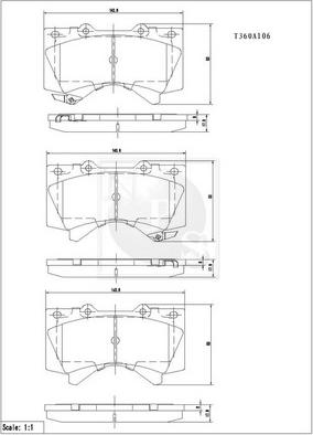 NPS T360A106 - Kit pastiglie freno, Freno a disco autozon.pro