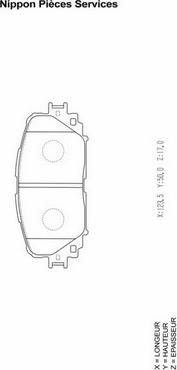 NPS T360A119 - Kit pastiglie freno, Freno a disco autozon.pro