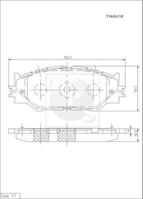 NPS T360A118 - Kit pastiglie freno, Freno a disco autozon.pro