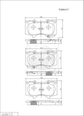 NPS T360A117 - Kit pastiglie freno, Freno a disco autozon.pro