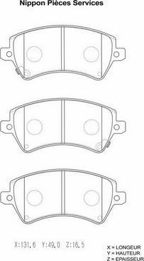 NPS T360A11 - Kit pastiglie freno, Freno a disco autozon.pro