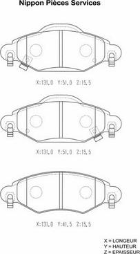 NPS T360A18 - Kit pastiglie freno, Freno a disco autozon.pro