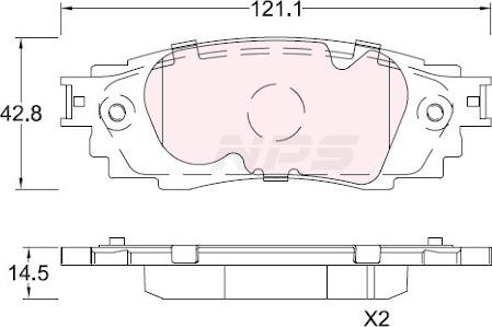 NPS T360A136 - Kit pastiglie freno, Freno a disco autozon.pro