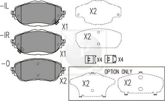 NPS T360A131 - Kit pastiglie freno, Freno a disco autozon.pro