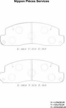 NPS T360A120 - Kit pastiglie freno, Freno a disco autozon.pro