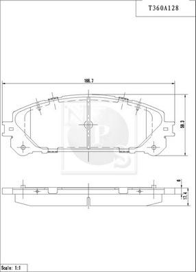 NPS T360A128 - Kit pastiglie freno, Freno a disco autozon.pro