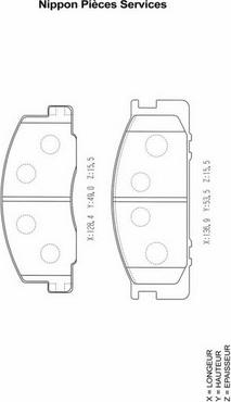 NPS T360A86 - Kit pastiglie freno, Freno a disco autozon.pro