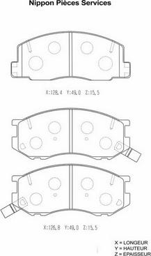 NPS T360A81 - Kit pastiglie freno, Freno a disco autozon.pro