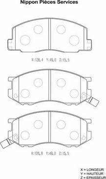 NPS T360A39 - Kit pastiglie freno, Freno a disco autozon.pro