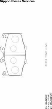 NPS T360A36 - Kit pastiglie freno, Freno a disco autozon.pro