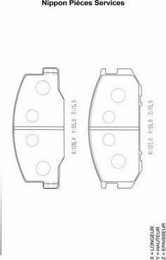 NPS T360A31 - Kit pastiglie freno, Freno a disco autozon.pro