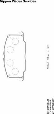 NPS T360A37 - Kit pastiglie freno, Freno a disco autozon.pro