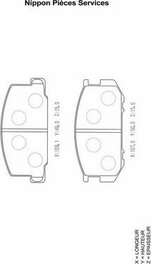 NPS T360A29 - Kit pastiglie freno, Freno a disco autozon.pro