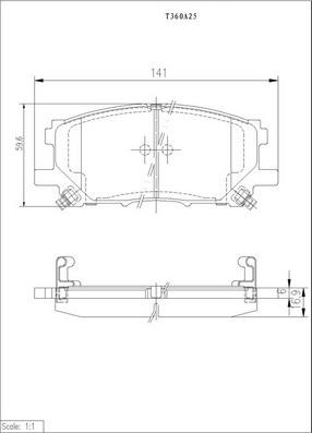 NPS T360A25 - Kit pastiglie freno, Freno a disco autozon.pro