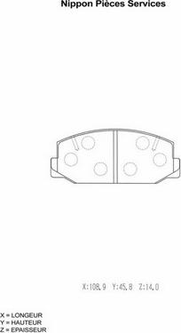 NPS T360A28 - Kit pastiglie freno, Freno a disco autozon.pro