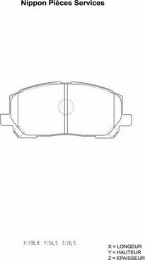 NPS T360A23 - Kit pastiglie freno, Freno a disco autozon.pro