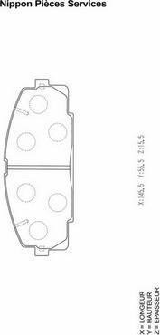 NPS T360A22 - Kit pastiglie freno, Freno a disco autozon.pro