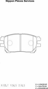 NPS T360A72 - Kit pastiglie freno, Freno a disco autozon.pro