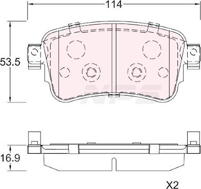 NPS T361A44 - Kit pastiglie freno, Freno a disco autozon.pro