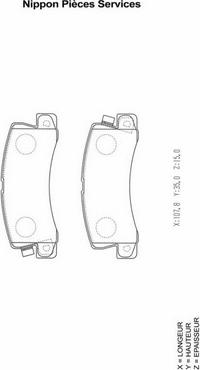 NPS T361A05 - Kit pastiglie freno, Freno a disco autozon.pro