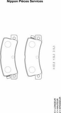 NPS T361A08 - Kit pastiglie freno, Freno a disco autozon.pro