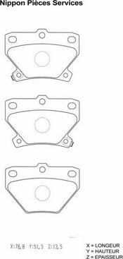 NPS T361A03 - Kit pastiglie freno, Freno a disco autozon.pro