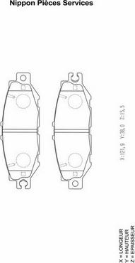 NPS T361A17 - Kit pastiglie freno, Freno a disco autozon.pro