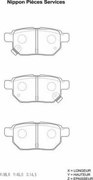 NPS T361A34 - Kit pastiglie freno, Freno a disco autozon.pro