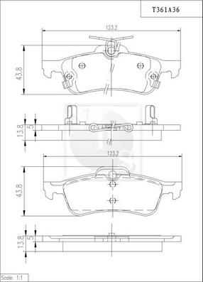 NPS T361A36 - Kit pastiglie freno, Freno a disco autozon.pro