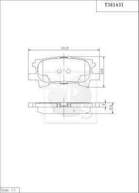 NPS T361A31 - Kit pastiglie freno, Freno a disco autozon.pro