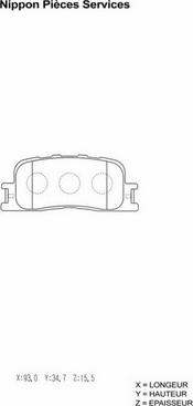 NPS T361A26 - Kit pastiglie freno, Freno a disco autozon.pro