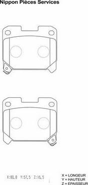 NPS T361A22 - Kit pastiglie freno, Freno a disco autozon.pro