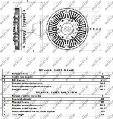 NRF 49069 - Giunto di collegamento, Ventilatore radiatore autozon.pro