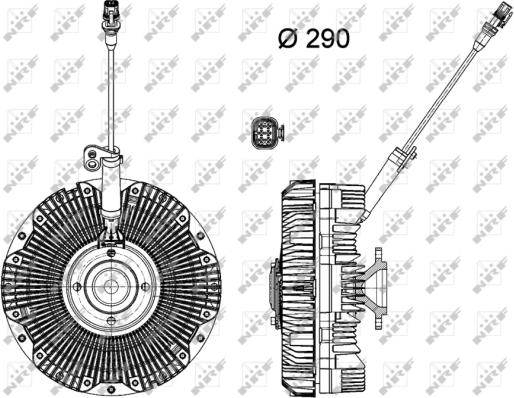 NRF 49168 - Giunto di collegamento, Ventilatore radiatore autozon.pro