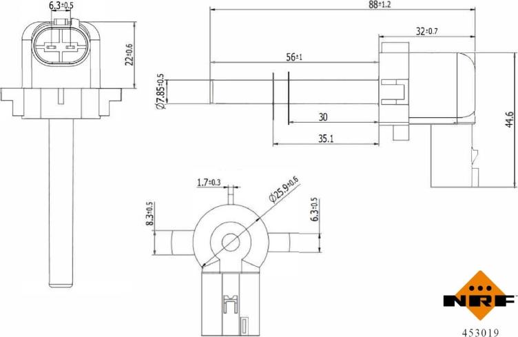 NRF 453019 - Sensore, Livello refrigerante autozon.pro