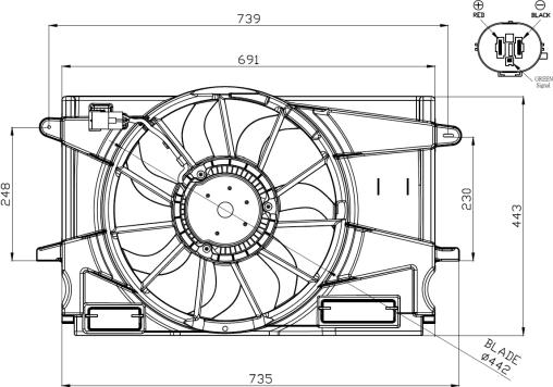 NRF 47951 - Ventola, Raffreddamento motore autozon.pro