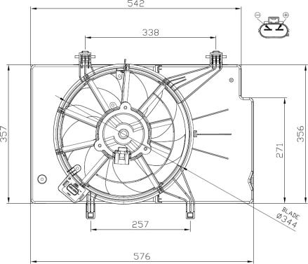 NRF 47957 - Ventola, Raffreddamento motore autozon.pro