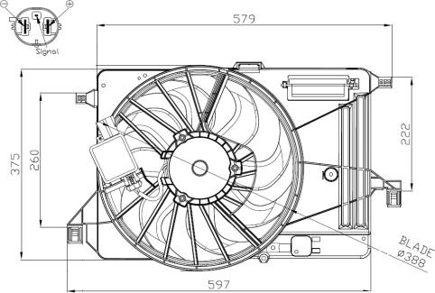 NRF 47964 - Ventola, Raffreddamento motore autozon.pro