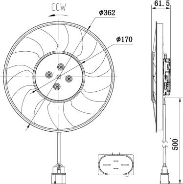 NRF 47931 - Ventola, Raffreddamento motore autozon.pro