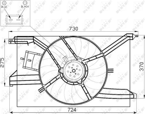 NRF 47458 - Ventola, Raffreddamento motore autozon.pro