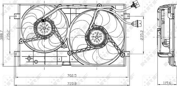 NRF 47403 - Ventola, Raffreddamento motore autozon.pro