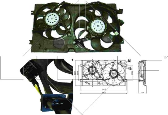 NRF 47403 - Ventola, Raffreddamento motore autozon.pro