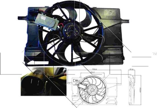 NRF 47412 - Ventola, Raffreddamento motore autozon.pro